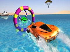 Floating Water Surfer Car Driving: Beach Racing