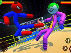 Police Stick Man Wrestling Fighting Game