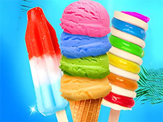 Rainbow Ice Cream And Popsicles