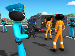 US Police Stickman Criminal Plane Transporter Game